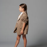 Cotton Gabardine Shorts - Brown