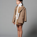 Cotton Gabardine Shorts - Brown