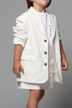 Load image into Gallery viewer, Cotton Gabardine Blazer - Ivory
