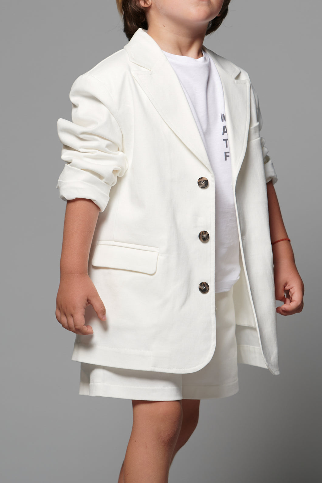 Cotton Gabardine Blazer - Ivory