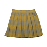 Check Brushed Pleated Skirt