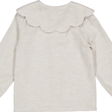 Louise, jupe and top smockée en tartan marine/bordeaux set