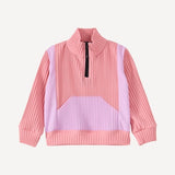 Pleatski Half Zip Pink Mix