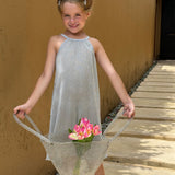 Silver Halter Dress
