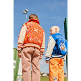 Wool and Leather Boho Zip Front Jacket