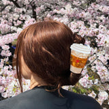 Hand-Painted Heart Coffee Cup Acetate Claw Hair Clip