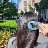 Hand-Painted Dachshund Handbag Hero Brush