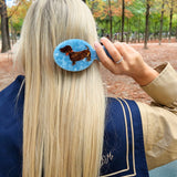 Hand-Painted Dachshund Handbag Hero Brush