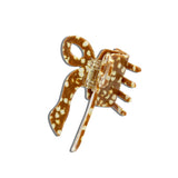 Hand-Painted Coquette Bow Claw Hair Clip