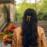 Hand-Painted Coquette Bow Claw Hair Clip