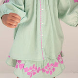 Colette Blouse & Cecile Skirt Set | Sage Green