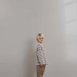 James LS T-shirt | Brown Grey Melange