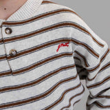 James LS T-shirt | Brown Grey Melange
