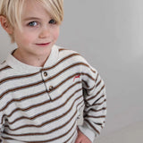 James LS T-shirt | Brown Grey Melange