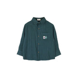 Scott Shirt | Seafoam Green Navy Blue