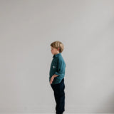 Scott Shirt | Seafoam Green Navy Blue