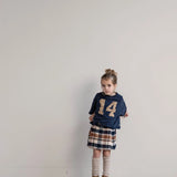 Bess Skort | Off White Blue Brown