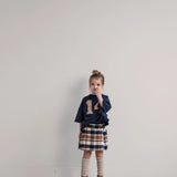 Bess Skort | Off White Blue Brown