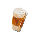 Hand-Painted Heart Coffee Cup Acetate Claw Hair Clip