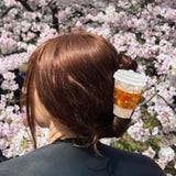 Hand-Painted Heart Coffee Cup Acetate Claw Hair Clip