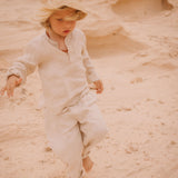 Linen Kurta Shirt & Bermuda Shorts set
