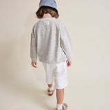 Terry Botonato Sweatshirt & Bermuda Joggers set