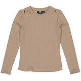 Dark Taupe Cutout Shirt