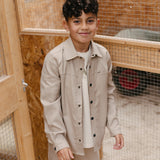 Light Taupe Shirt & Shorts set