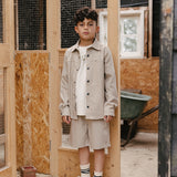 Light Taupe Shirt & Shorts set