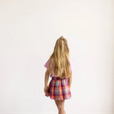 Didi Top & Sara Skirt Set | Fuchsia Multi Check