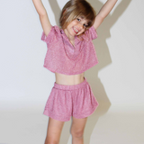 OseMini Pink Lumiere Shirt & Shorts set