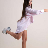 Annette Shirt Oversize | Pink Strypes