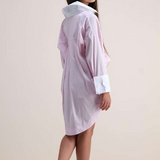 Annette Shirt Oversize | Pink Strypes