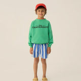Blue Stripes Washed Shorts