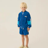 Blue Color Block Shorts