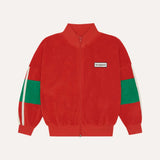 Color Block Zipped Sweatshirt | Red
