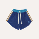 Blue Color Block Shorts