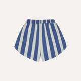 Blue Stripes Washed Shorts