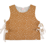 Louise Reversible Vest | Caramel Green Flower