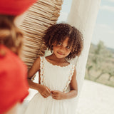 Teresa Embroidered Dress | Ecru