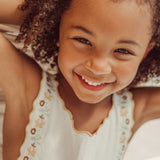 Teresa Embroidered Dress | Ecru