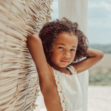 Teresa Embroidered Dress | Ecru