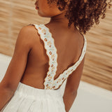 Teresa Embroidered Dress | Ecru