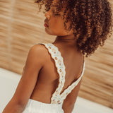 Teresa Embroidered Dress | Ecru