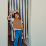 Louise Reversible Vest | Caramel Green Flower