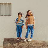 Louise Reversible Vest | Caramel Green Flower