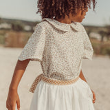 Bordalo Embroidered Midi Skirt | Ecru Ochre