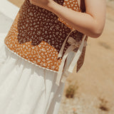 Louise Reversible Vest | Caramel Green Flower