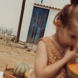 Louise Reversible Vest | Caramel Green Flower