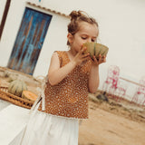 Bordalo Embroidered Midi Skirt | Ecru Ochre